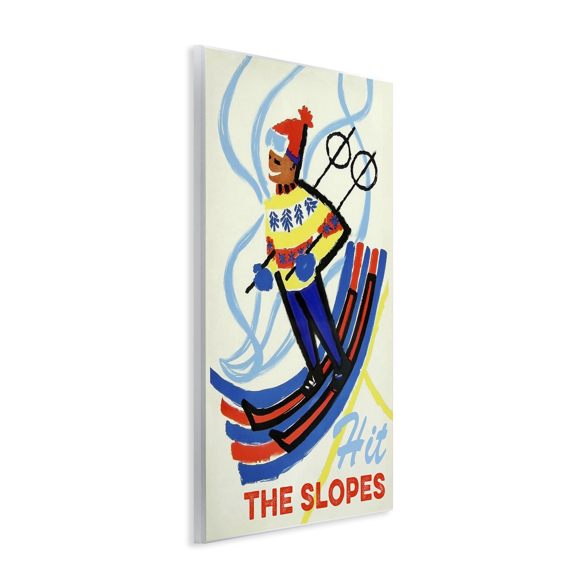 Stupell Industries Vintage Hit The Slopes Wall Plaque Art, design by Grotto Studios