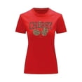 thumbnail image 2 of Playera Blusa Cherry Cerezas Animal Print Color Rojo Talla Mediana Marca Emil SaEs, 2 of 4