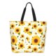 thumbnail image 1 of Disketp European-style Pattern Sunflower A Bolsa Tote Estampada para Mujer, Bolso de Hombro y de Mano para Compras y Viajes, 1 of 8