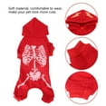 thumbnail image 3 of Pet Dog Cat Polyester Clothes Soft Halloween Costume Vest with Luminous Skull Pattern Red, 3 of 10