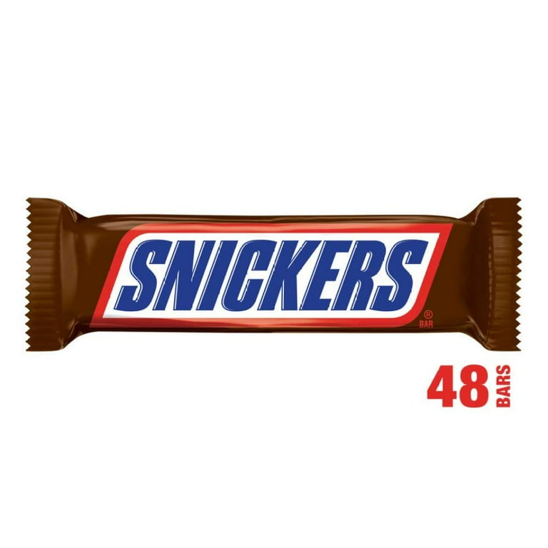 SNICKERS Chocolate Candy Bars, Full Size 1.86-Ounce Each, 48-Count