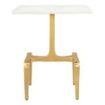 thumbnail image 3 of ZUO Clement Modern Aluminum Marble and MDF Side Table in White, 3 of 5