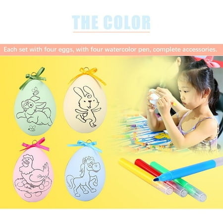 

RTjhglhi Creative Doodle Hand-painted Cartoon Toy Set Children Easter DIY Home DIY