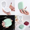 thumbnail image 2 of Mocado Compact LED Magnifying Travel Makeup-Mirror - 4 inches 1X/10X Magnification Small Hand Pocket Dimmable Double Sided USB Rechargeable Touch Screen, Portable Tabletop Cosmetic (Powdery Green), 2 of 5