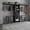 Black 0, variant on White Armoire with Hanging Rod and Drawers for Small Bedroom, Particle Board Double Door Wardrobe 23.3L x 18.9W x 70.4H