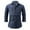 Dark Blue, variant on Chbgutlmr Fall Shirts for Men Slim Fitting Long Sleeve Button up Shirts Work Lapel V Neck Tops Pockets