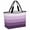 Purple, variant on Black Grey Ombre Beach Bag for Women, Large Breathable Mesh Beach Tote Bag, Modern Abstract Art Farmhouse Striped Sandproof Lightweight Travel Bags for Vacation Picnic Swimming Pool 15.7"x15.7"x9.1"