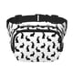 thumbnail image 1 of Fotbe Black Rabbit Cangurera Cuadrada con Estampado de Doble Capa, Bolsa de Cintura Ajustable Mini para Hombres y Mujeres, 1 of 9