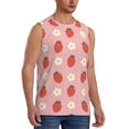 thumbnail image 2 of Kdxio Strawberry for Men's Muscle T-shirt,Sleeveless for Workout Running Athletic Gym Lounge Casual, 2 of 7
