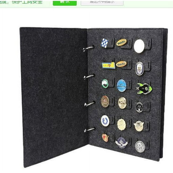 QIDITONG Felt Jewelry Storage Book For Enamel Pins Holder Display Portable Pin Trading Book Pin Collection Storage Organizer Book Pin Display Binder Stand
