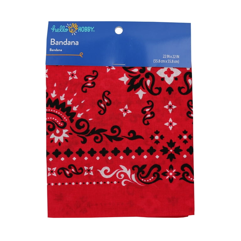 Hello Hobby Unisex Cotton Bandana Red Paisley Stylish Head Cover