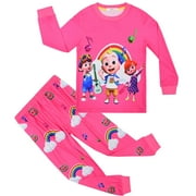 Little Girls Cocomelon Pajamas Set Children Christmas PJs Toddler Sleepwear Size 3 to 8 Years