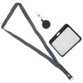 thumbnail image 4 of 2Pcs Horizontal Card Holder ID Cards Sleeve Anti-scratch Working Cards Protector With Lanyard, 4 of 8