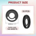 thumbnail image 2 of Uxcell 28mm 1.1" Plastic Round Book Binding Discs, Black Pcs Discbound Expansion Discs Pen Insertable Plating Round Binder Rings, Black, 2 of 6
