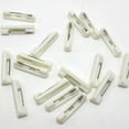 thumbnail image 4 of U8MO 50 White Plastic Pin Back Brooch Finding 22mm Safty Catch, 4 of 5