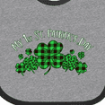 thumbnail image 4 of Inktastic My 1st St. Patrick's Day with Plaid Shamrocks Boys or Girls Baby Bib, 4 of 4
