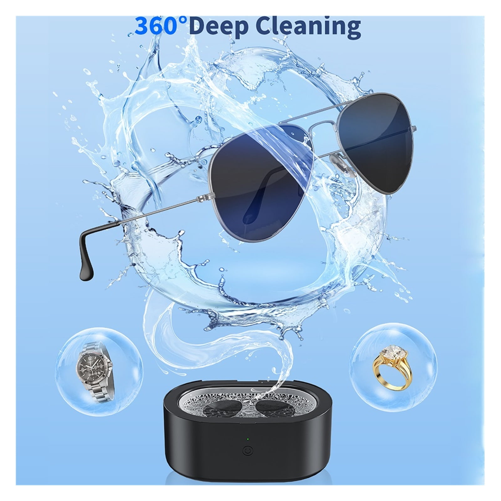 600ml Ultrasonic Cleaner Mini Portable Washing Machine Ultrasound Bath Cleaning Device for Glasses