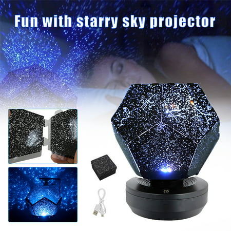 

Stars Home Planetarium Star Projector USB Rechargeable LED Night Light Projector Single Color