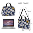 thumbnail image 3 of FORMRS 16" Laptop Bag Carrying Sleeve Case with Handle Travel Shoulder Briefcase, Retro Daisy Pattern, 3 of 8