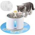 thumbnail image 1 of Beacon Pet Cat Water Fountain Stainless Steel, LED 81oz/2.4L Automatic Pet Fountain Dog Water Dispenser with 3 Replacement Filters & 1 Silicone Mat for Cats Dogs Multiple Pets, 1 of 9
