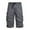 Gray, variant on Men's Capri Pants Cargo Long Shorts Quick Dry Lightweight Solid Color Multiple Pockets Workwear Straps Shorts Olive Green