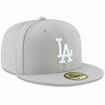 thumbnail image 3 of Men's New Era Gray Los Angeles Dodgers Fashion Color Basic 59FIFTY Fitted Hat, 3 of 4