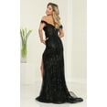 thumbnail image 2 of Royal Queen RQ8111 Juniors Womens Sheer Sequin Beaded Long Pageant Dress, 2 of 5