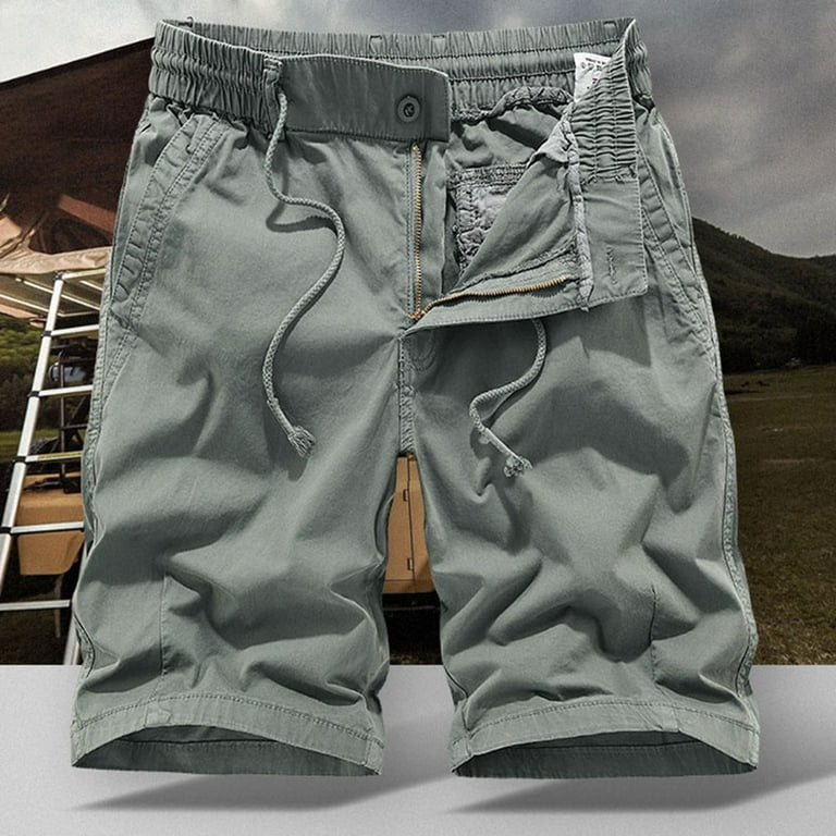 Huesdet Men's Hiking Cargo Shorts Fishing Outdoor Travel Camping