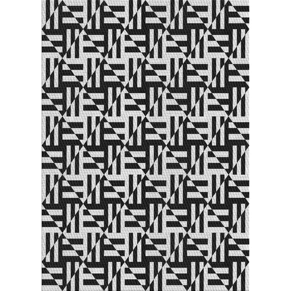 Ahgly Company Indoor Rectangle Patterned Light Gray Novelty Area Rugs, 3' x 5'