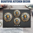 thumbnail image 6 of Electric Stove Burner Covers,4 Pcs Round Gas Burner Cover,8 and 10 Inch,Stained Glass-style Egyptian-themed, 6 of 7