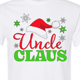 thumbnail image 4 of Inktastic Uncle Claus with Christmas Santa Hat and Snowflakes T-Shirt, 4 of 5