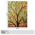thumbnail image 4 of Fenyluxe Birds Leaves Print Throw Blanket Soft Plush Blanket for Bed Couch Car Kids Adults All Seasons Bedding 50x60in, 4 of 6