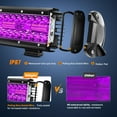 thumbnail image 4 of Nilight 12 Inch LED Light Bar Purple Triple Row 240W Flood Spot Combo Off Road Driving Decoration Neon Hunting Lighting for UTV Pick-up Van Boat Tractor, 4 of 8