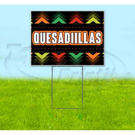 Fiesta Quesadillas (18" x 24") Yard Sign, Includes Metal Step Stake