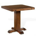 thumbnail image 2 of Reggie Bar Table, Adjustable Pedestal Base, 36 Inch Square Top, Brown, 2 of 5