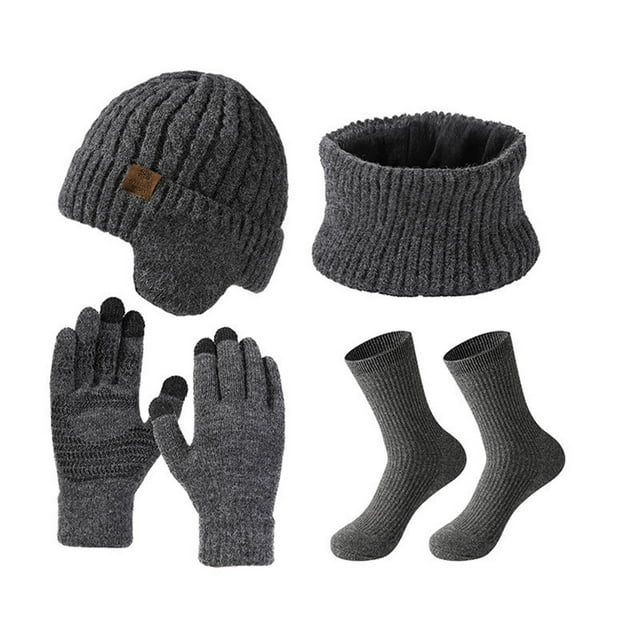 serony Integrated Velvet Warm Set In Multiple stylish with Colors With Windproof Knitted Structure Durable Cold