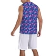 thumbnail image 2 of Naloa Blue Skull Leaf Basketball Jersey Reversible Men's Mesh Athletic Sports Shirts Training Practice S-4XL3X-Large, 2 of 6