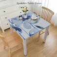 thumbnail image 2 of nygtbtfer  Watercolor Blue Floral Tablecloth Navy and White Flowers Printed Modern Minimalist Art Rectangle Table Cloth Fabric Table Cover for Kitchen Dining Room Party Decors, 2 of 7