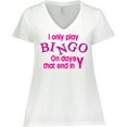 thumbnail image 3 of Inktastic I Only Play Bingo on Days That End in Y Women's Plus Size V-Neck T-Shirt, 3 of 5