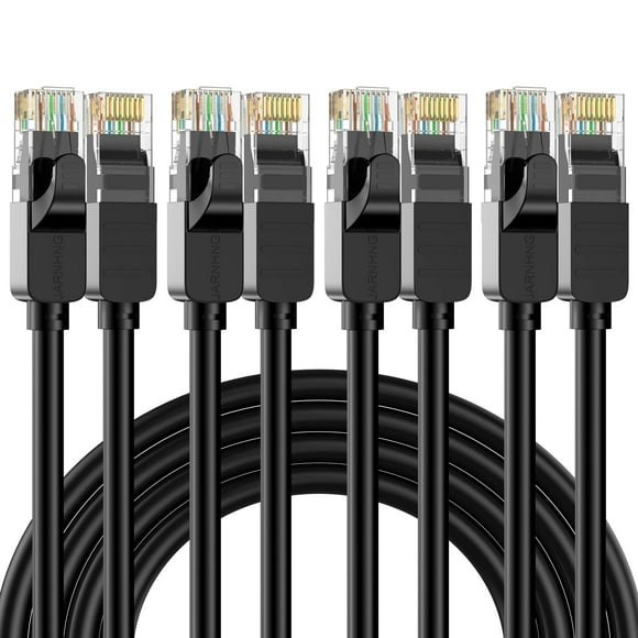 Cable Ethernet JARNHNG Cat 6 de 15 pies/5 m para interiores/exteriores, 10 Gbps
