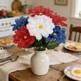 thumbnail image 3 of XGFHYJEH 13.3in 4th of July Artificial Flowers Decor Indoor, Red White and Blue Artificial Babys Breath Flowers, Patriotic Decor for Floral Arrangement Table Centerpieces, 3 of 5