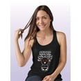 thumbnail image 2 of Never Stop Grunge Style Bear Racerback Tank Women -Image by Shutterstock, Female Small, 2 of 4