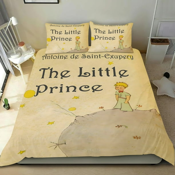 El Principito Conjunto de sábanas temático, trío de piezas, cómodo y amigable con la piel, diseño único, regalo de decoración para el hogar para familiares, amigos y fans,140X210cm