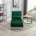 thumbnail image 2 of Holaki Velvet Chaise Lounge Indoor,Button-Tufted Upholstered Chaise Lounge Chair Sleep Sofa Bed with Pillow for Bedroom Living Room Office, 2 of 19