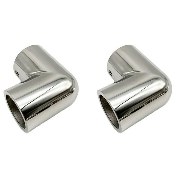2X Boat Pipe Connector 316 Stainless Steel Marine Boat Hand Rail Fitting 90° Elbow Tube Connector Mount Hardware,25mm