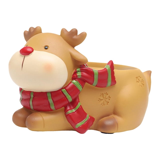Precioso macetero maceta resina jardín macetas para decoración de jardín regalo de vacaciones 13cmx7.5cmx7.5cm kusrkot Florero Contenedor