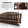 thumbnail image 2 of Innovaze 5FT Rustic Fir Wood Porch Swing, Handcrafted Outdoor Hanging Bench, Heavy-Duty 900lbs, Weather-Resistant for Patio, Garden, Yard, 2 of 12