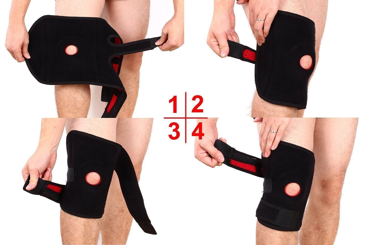 YES Genouillère rotulienne et ligamentaire, genouillère réglable avec