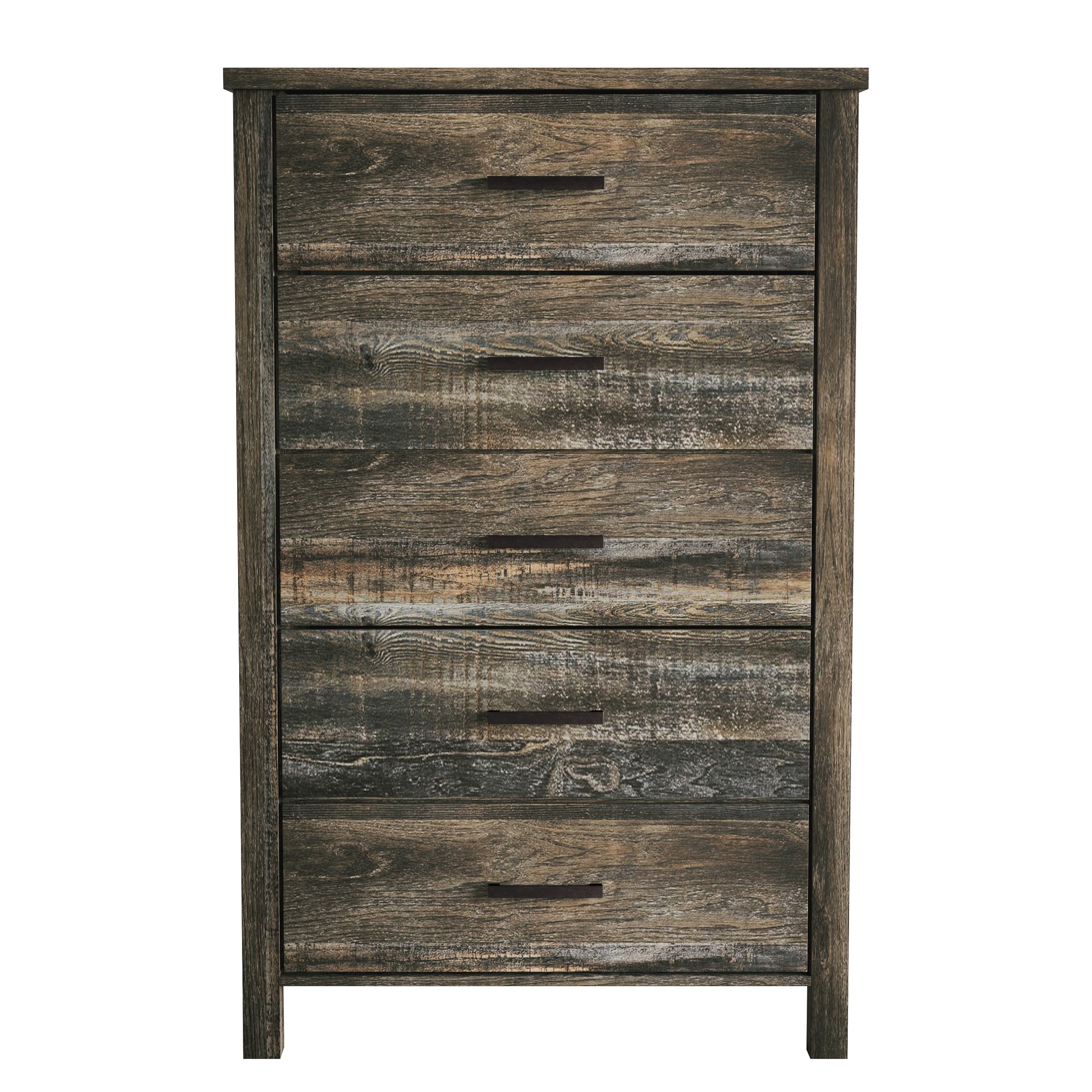 Home Design Niles 4-Piece Bedroom Furniture Set – Includes Panel Bed Frame, Dresser, Nightstand, and Chest of Drawers