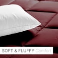thumbnail image 5 of CGK Linens Premium Down Alternative Comforter - Twin Size All-Season Fluffy & Cozy Duvet Insert, Burgundy, 5 of 6